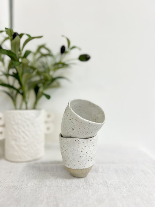 Handmade Espresso Cups - White